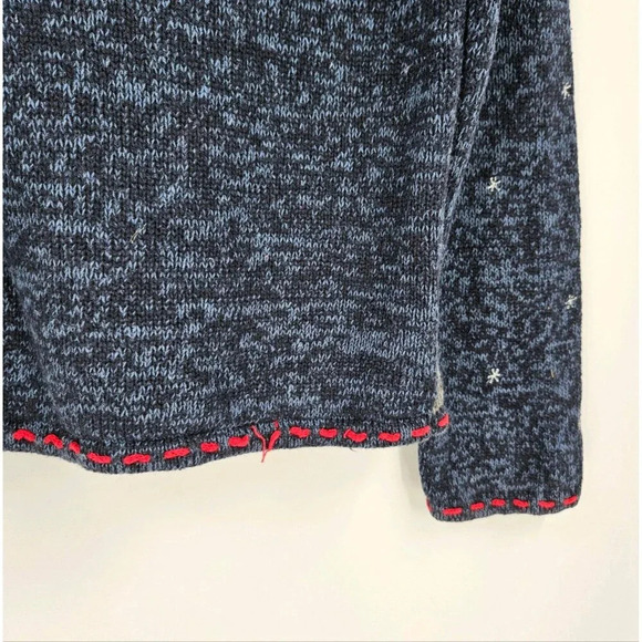 Designers Studio Original Women Sz M Sweater Festive Holiday Christmas Zip Front - Picture 4 of 4